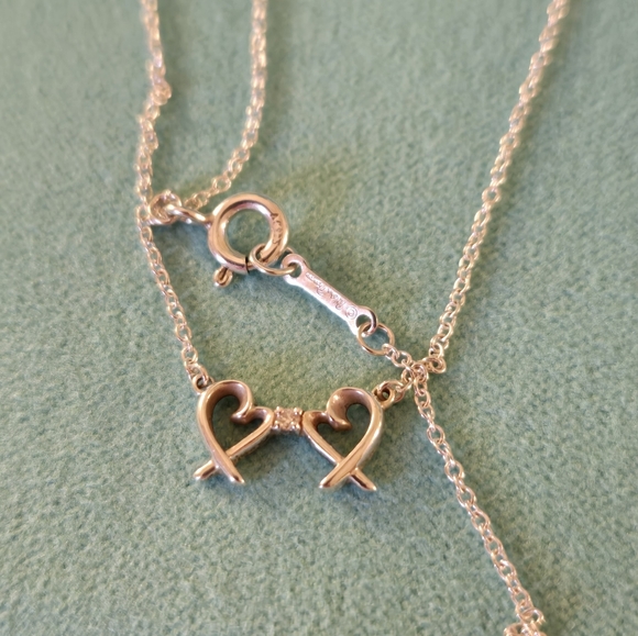 Tiffany & Co Paloma Picasso Double Heart with Diamond Necklace